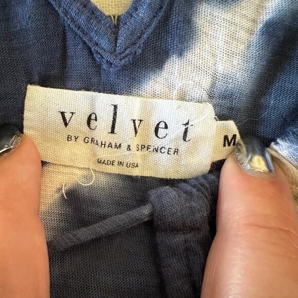 VELVET by Graham & Spencer | Lightweight Blue Tie Dye Maxi Dress | Size Medium - Picture 7 of 7